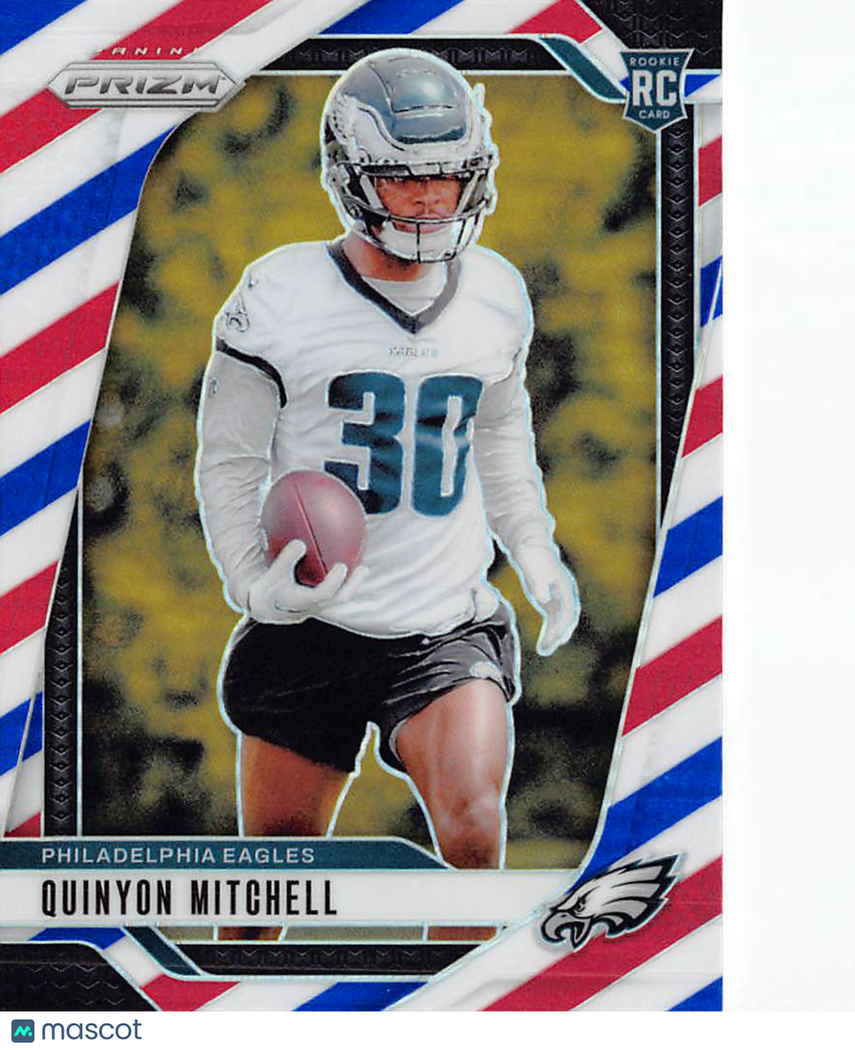 2024 Panini Prizm Quinyon Mitchell Red White and Blue Rookie RC #381 Eagles