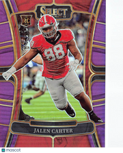 2023 Panini Select Draft Picks Jalen Carter Purple /75 Rookie RC #12 Georgia