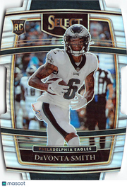 2022 Panini Select DeVonta Smith Die-Cut Rookie RC #49 Philadelphia Eagles