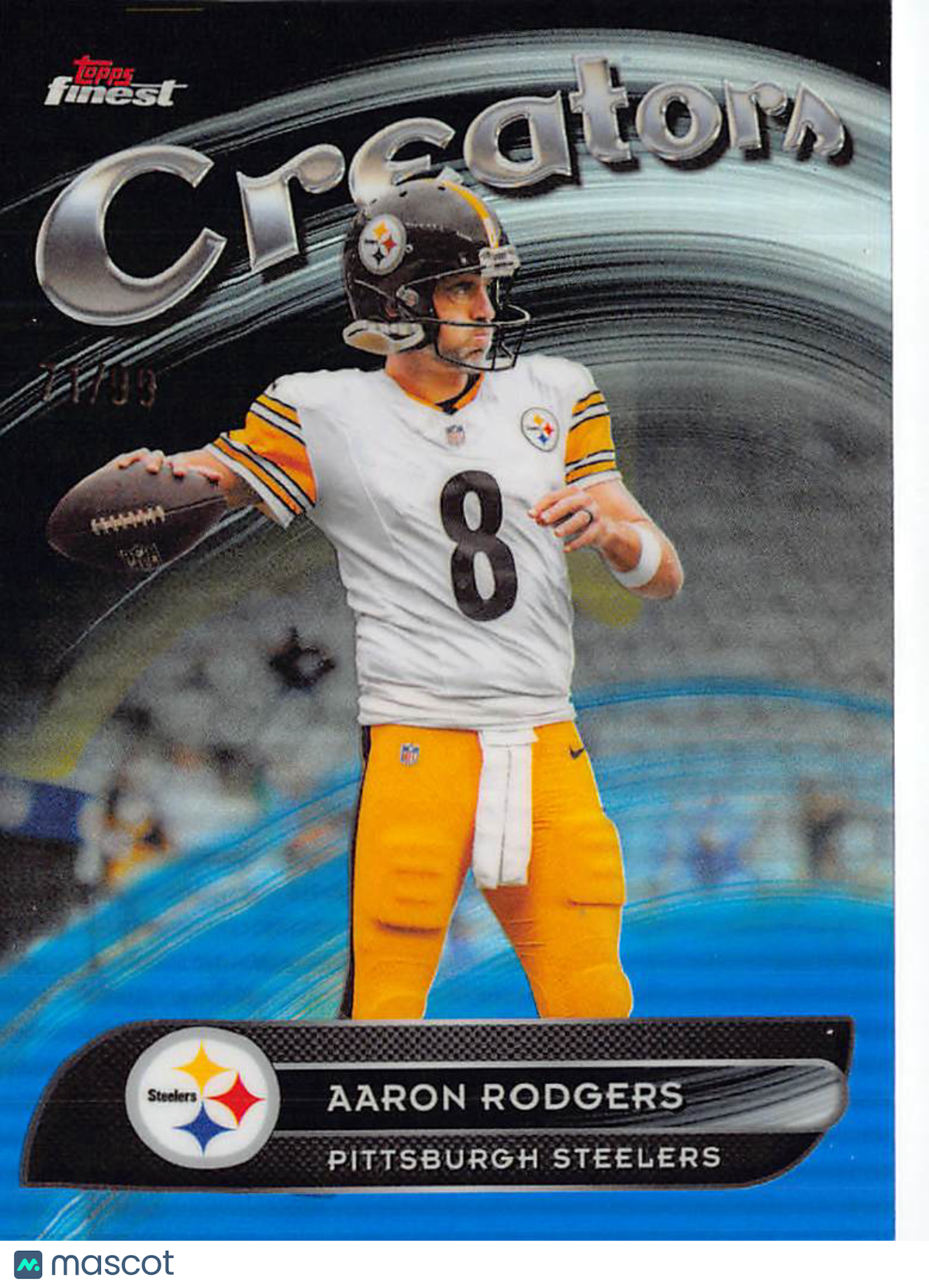 2025 Topps Finest Aaron Rodgers Creation /99 #CR-25 Pittsburgh Steelers