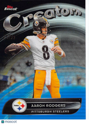 2025 Topps Finest Aaron Rodgers Creation /99 #CR-25 Pittsburgh Steelers