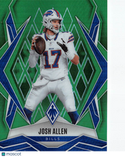 2025 Panini Phoenix Football Josh Allen Green /149 #129 Buffalo Bills