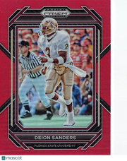 2023 Panini Prizm Draft Picks Deion Sanders Red /299 #28 Florida State Seminoles