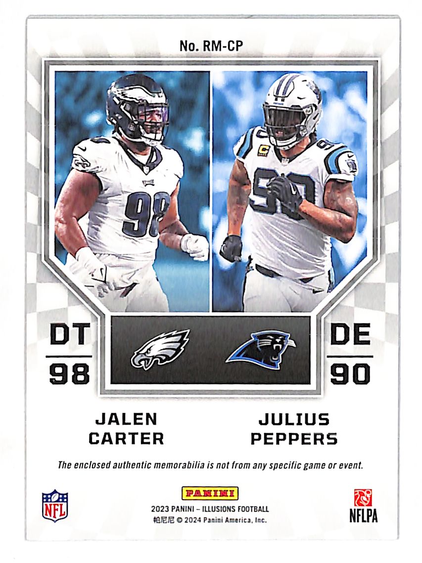 2024 Panini Illusions Rookie Idols Peppers Carter Patch #RM-CP Panthers Eagles