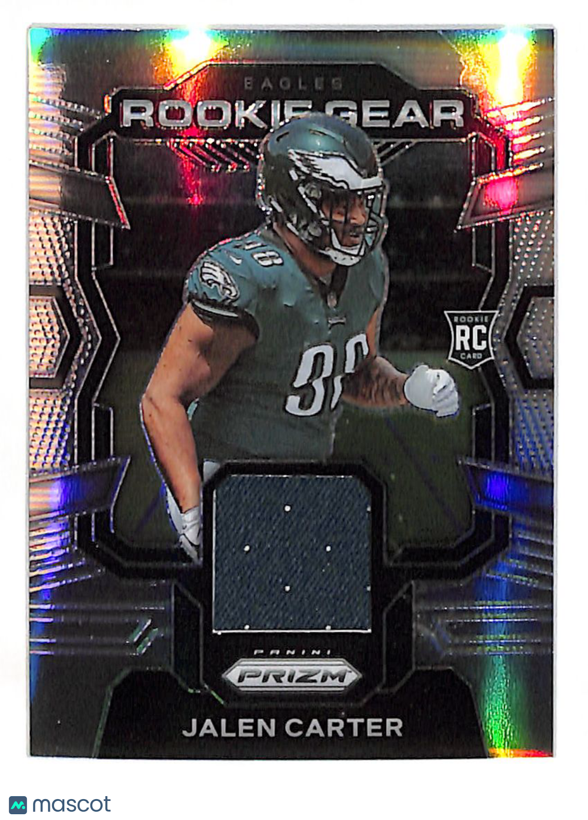 2023 Panini Prizm Jalen Carter Rookie Gear Patch Rookie RC #RG-JC Eagles