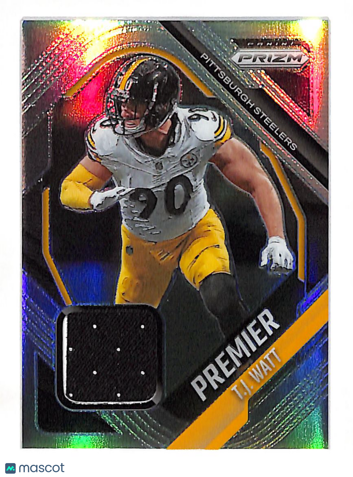 2025 Panini Prizm T.J. Watt Patch Memorabilia #PJY-TJW Pittsburgh Steelers
