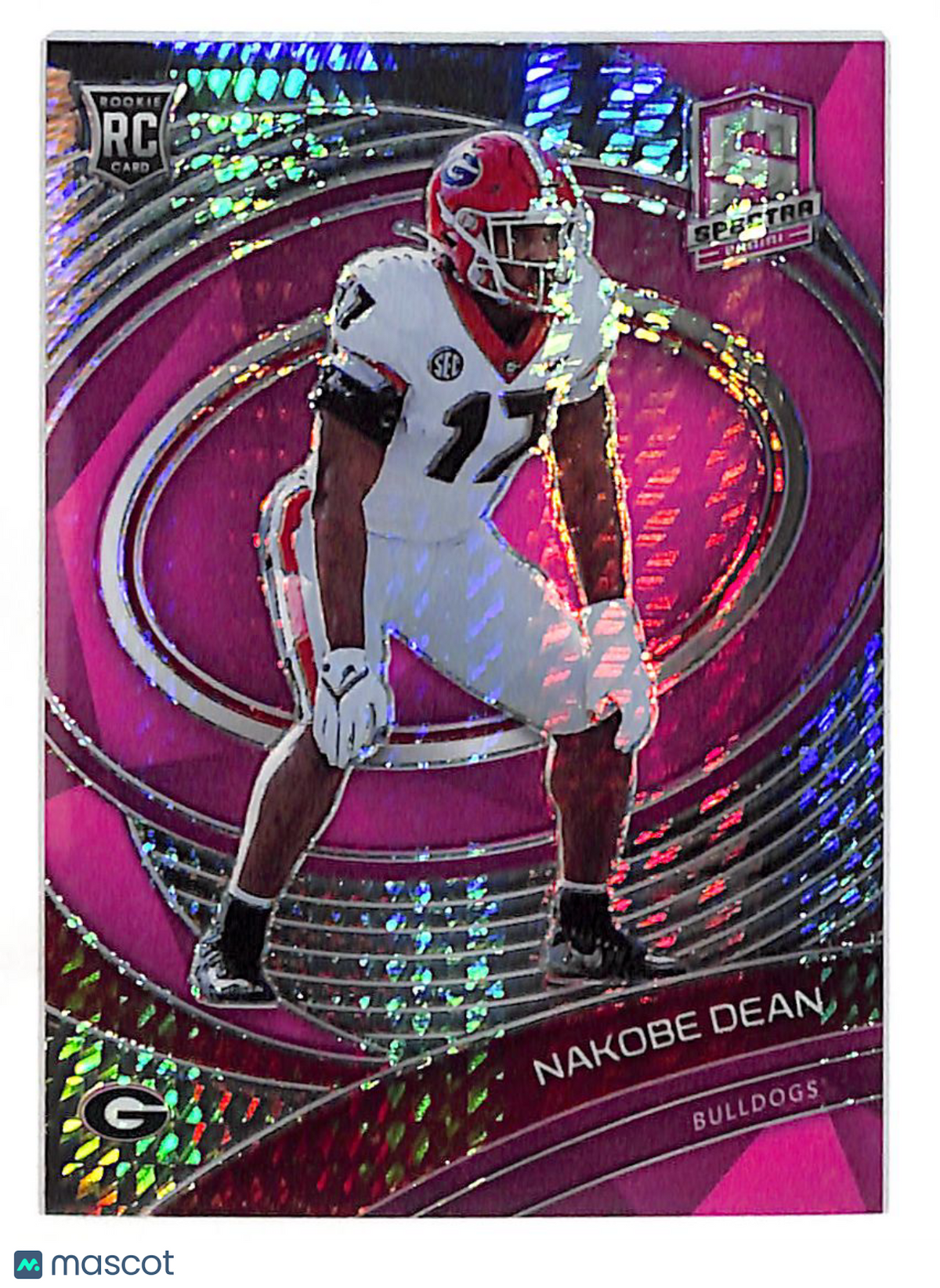 2022 Panini Chronicles Spectra Draft Picks Nakobe Dean Pink /75 Rookie RC #8