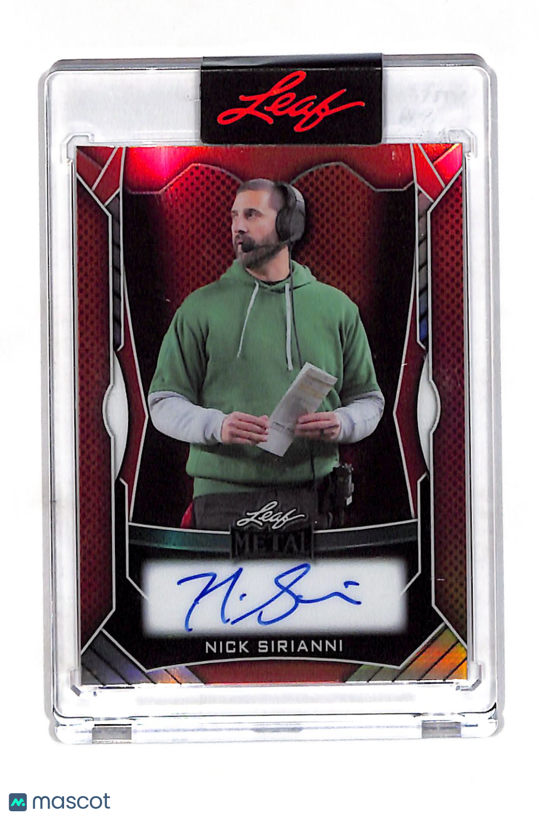 2025 Leaf Metal Nick Sirianni Orange Autograph /45 #MA-NS1 Philadelphia Eagles