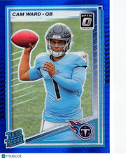 2025 Panini Donruss Optic Football Cam Ward Blue Rookie #293 Tennessee Titans