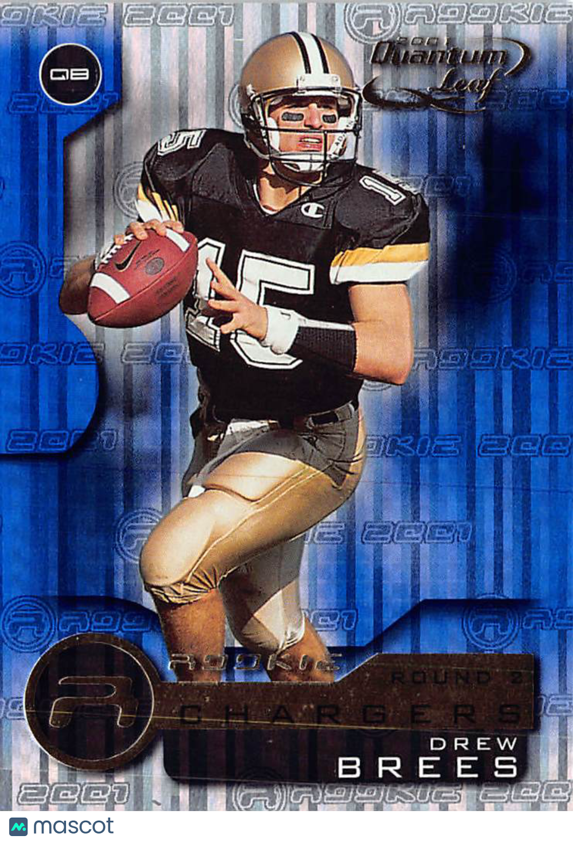 2001 Leaf Quantum Drew Brees Rookie #202 San Diego Chargers