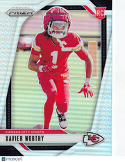 2024 Panini Prizm Football Xavier Worthy Silver Rookie RC #399 Chiefs