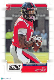 2019 Panini Score Football D.K. Metcalf Rookie RC #352 Ole Miss Rebels