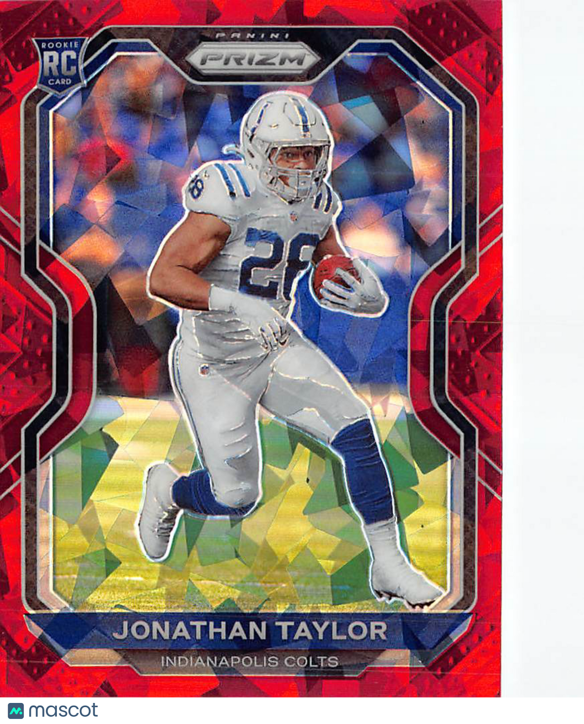 2020 Panini Prizm Football Jonathan Taylor Red Ice Rookie RC #332 Colts