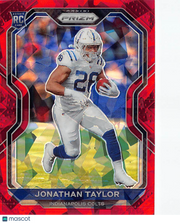 2020 Panini Prizm Football Jonathan Taylor Red Ice Rookie RC #332 Colts