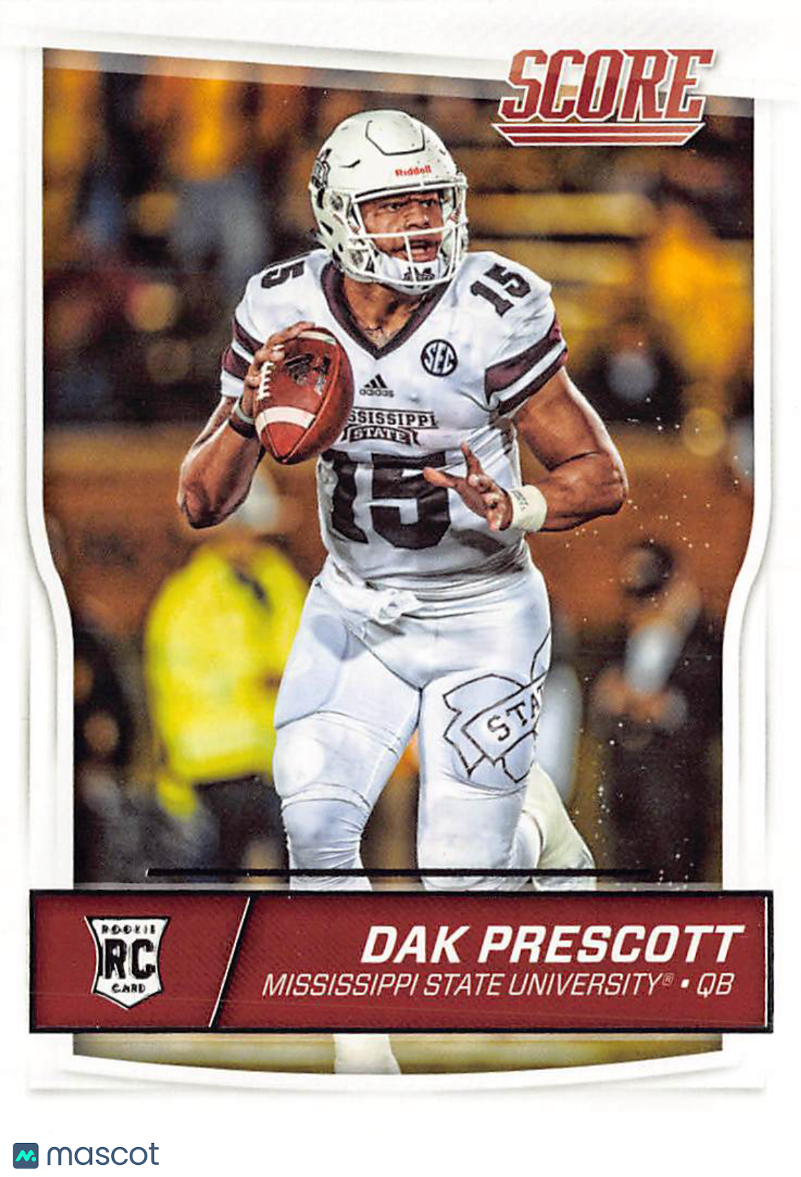 2016 Panini Score Football Dak Prescott Rookie RC #337 Bulldogs