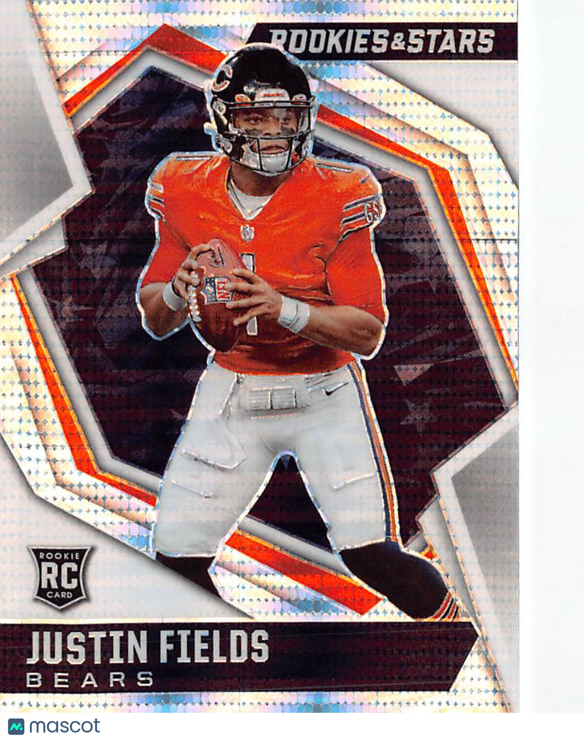2021 Panini Rookies & Stars Justin Fields Silver Disco Rookie RC #104 Bears