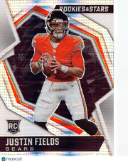 2021 Panini Rookies & Stars Justin Fields Silver Disco Rookie RC #104 Bears