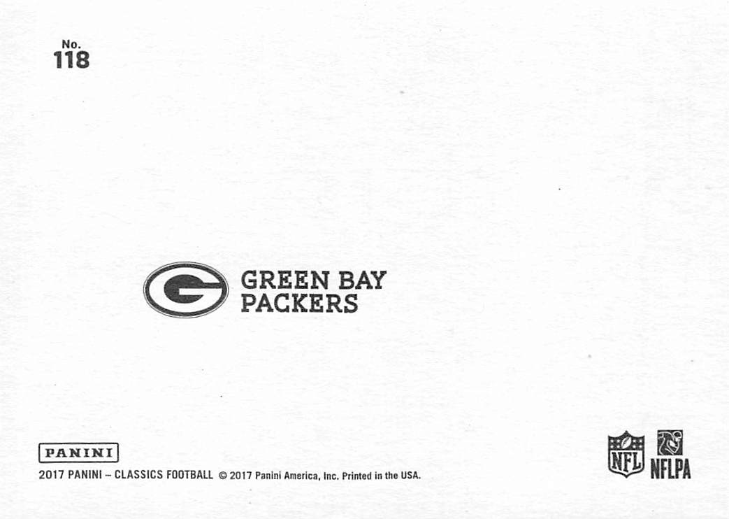 2017 Panini Classics Football Brett Favre Blank Back /50 #118 Green Bay Packers