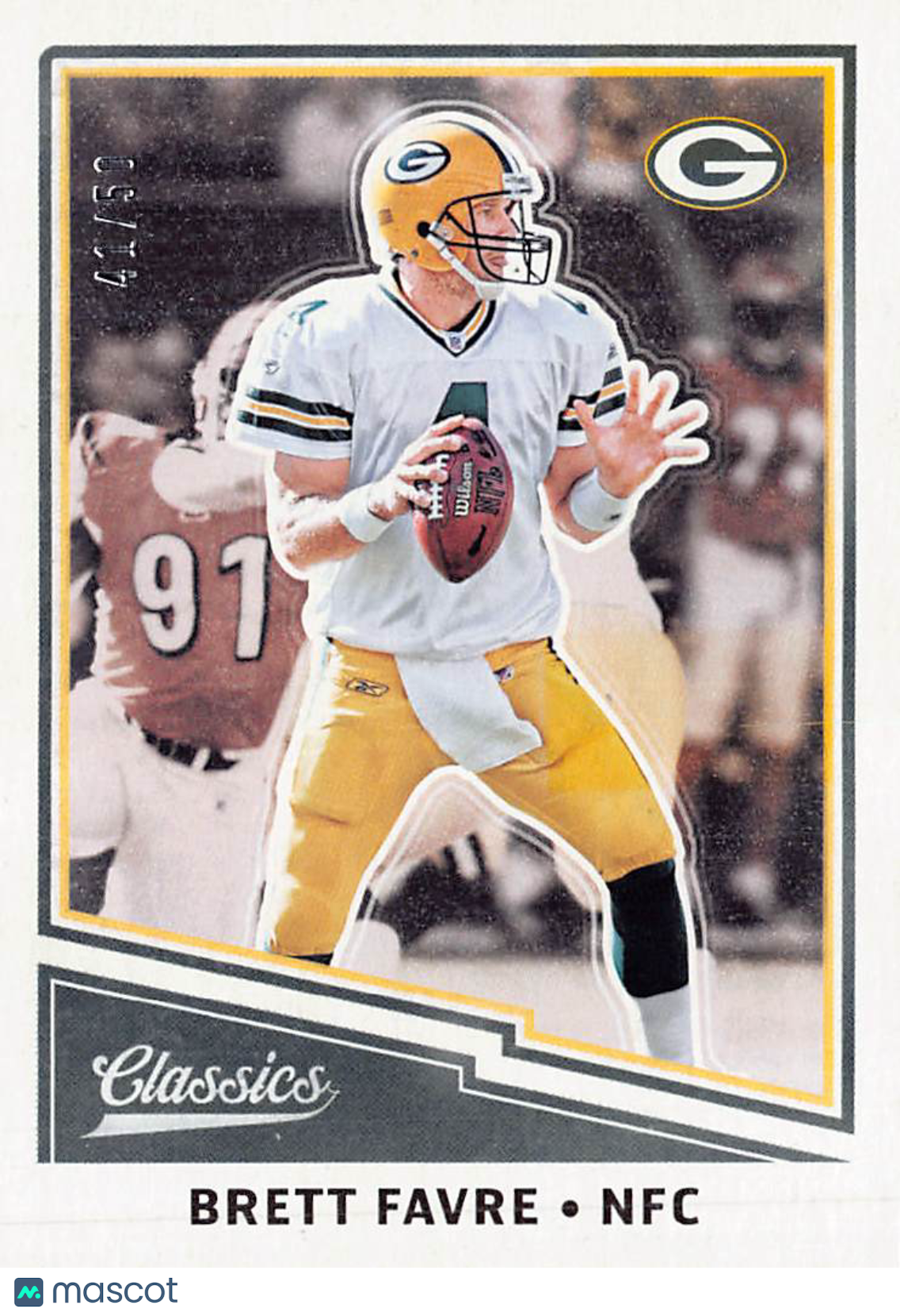2017 Panini Classics Football Brett Favre Blank Back /50 #118 Green Bay Packers