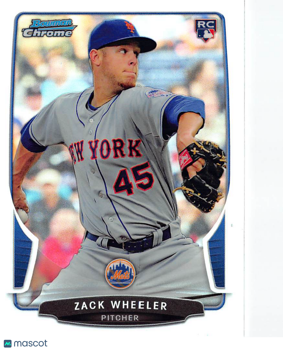 2013 Bowman Chrome Zack Wheeler Refractor Rookie RC #20 New York Mets