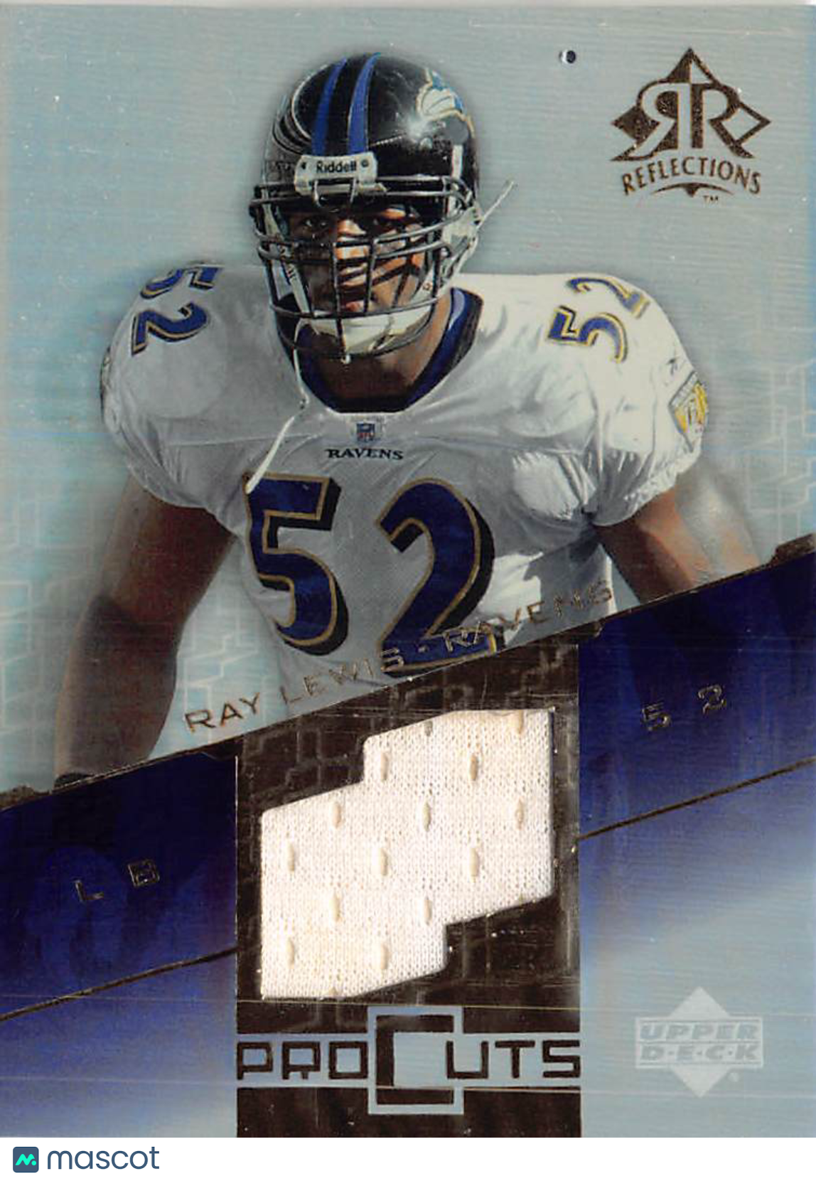 2004 Upper Deck Reflections Ray Lewis Pro Cuts Patch Game-Used #PC-RL Ravens