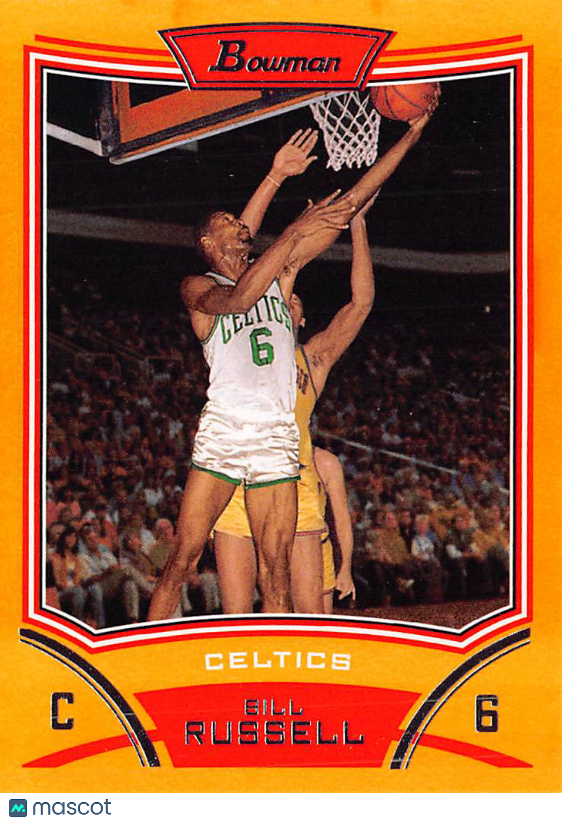 2008-09 Bowman Bill Russell Orange /299 #106 Boston Celtics