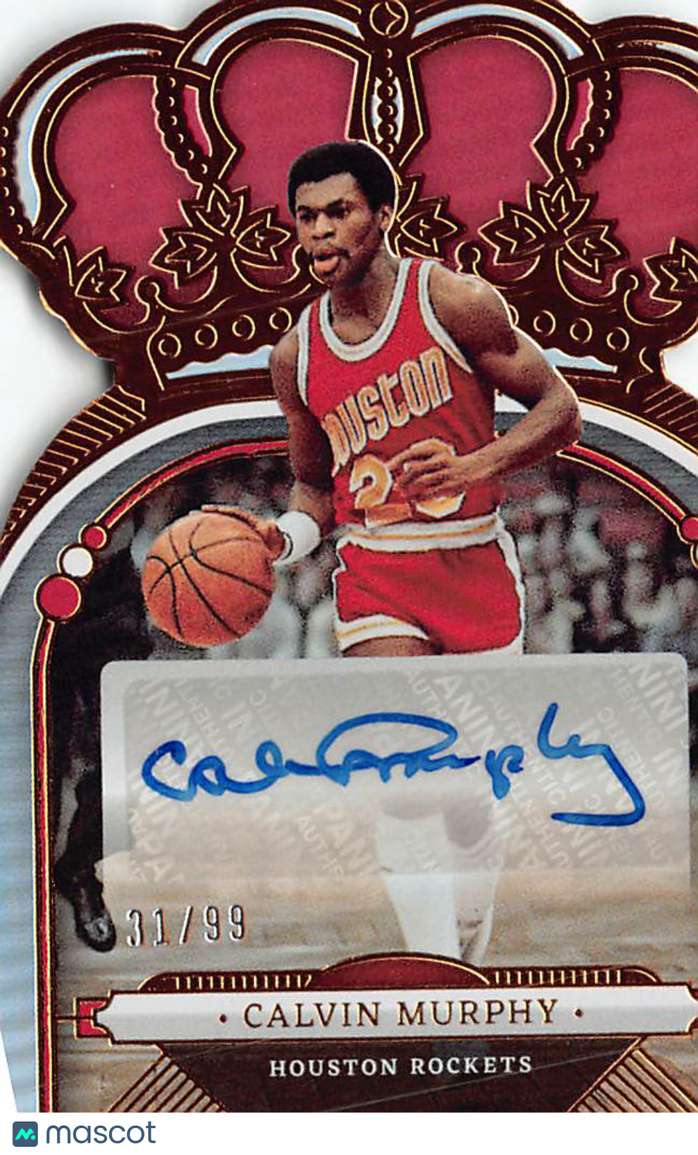 2022-23 Panini Crown Royale Calvin Murphy Red Autograph /99 Houston Rockets