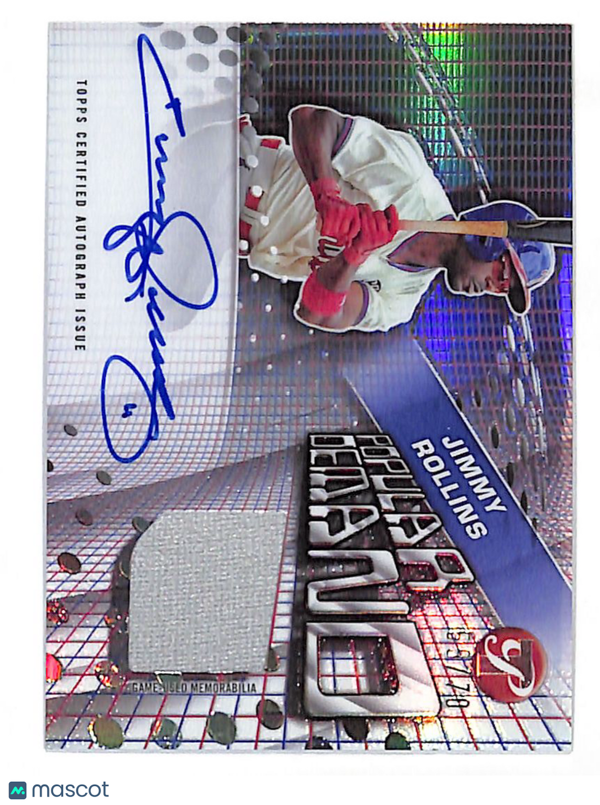 2025 Topps Pristine Jimmy Rollins Popular Demand Auto /70 #PPDAR-JRO Phillies