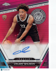 2024-25 Topps Chrome Jalen Wilson Magenta Autograph /5 Rookie RC #CRA-JW Nets