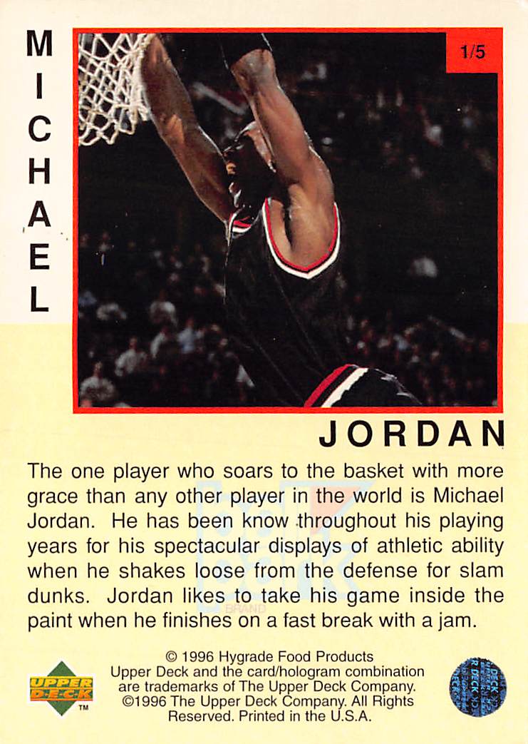 1996-97 Upper Deck Ball Park Michael Jordan /5 #1 Chicago Bulls