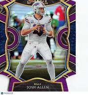 2021 Panini Select Josh Allen Purple Prizm Die-Cut Die-Cut Concourse #22 Bills