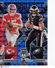 2023 Panini Mosaic Football Mahomes II Hurts Blue /99 #CC-2 City Chiefs Eagles
