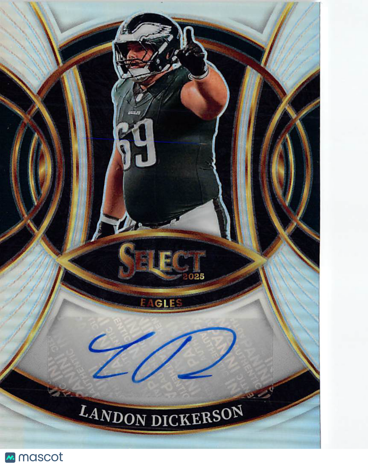 2026 Panini Select Landon Dickerson Silver Autograph #SP-LDN Philadelphia Eagles