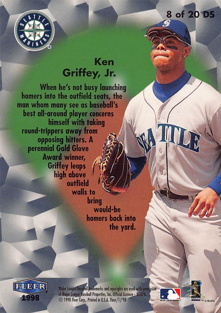 1998 Fleer Diamond Standouts Ken Griffey Jr., #8 of 20 DS Seattle Mariners