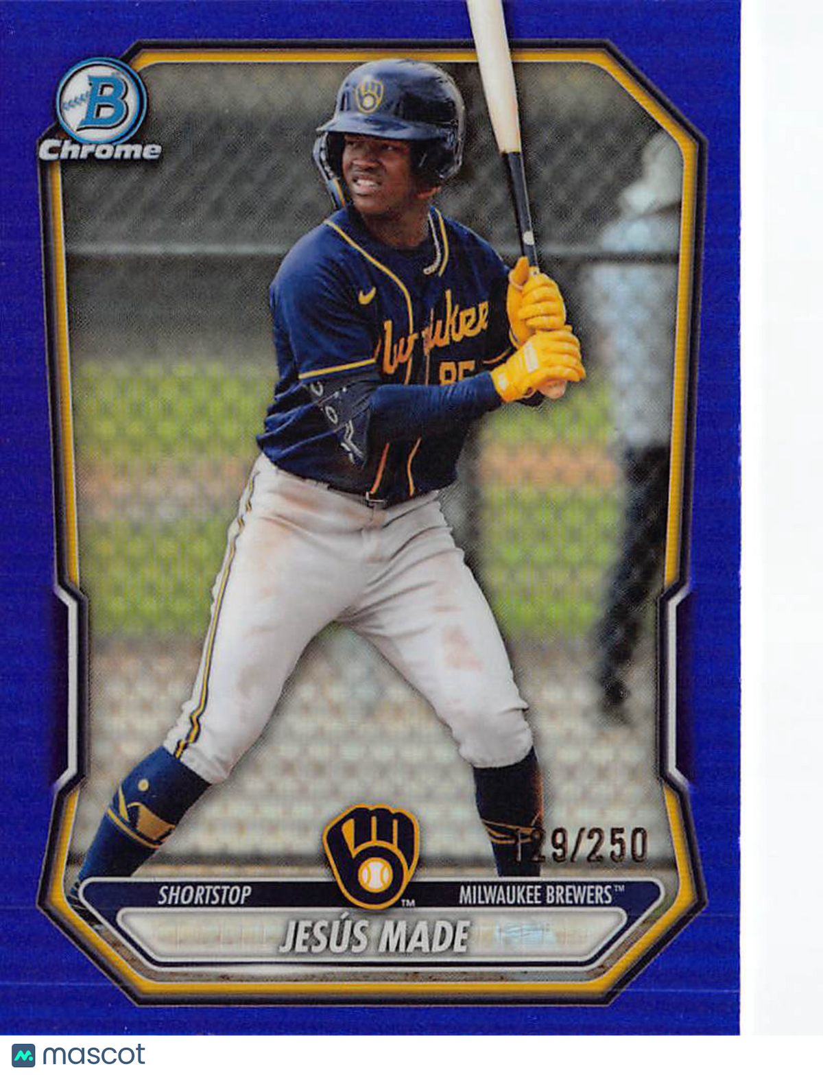 2026 Bowman Chrome Jesús Made Purple #BCP-96 Milwaukee Brewers