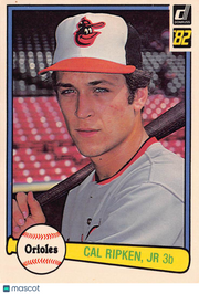 1982 Donruss Cal Ripken Jr. Rookie #405 Baltimore Orioles