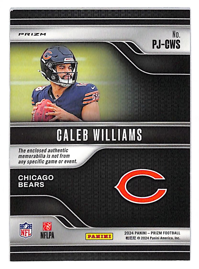 2024 Panini Prizm Caleb Williams Patch Rookie RC Memorabilia #PJ-CWS Bears
