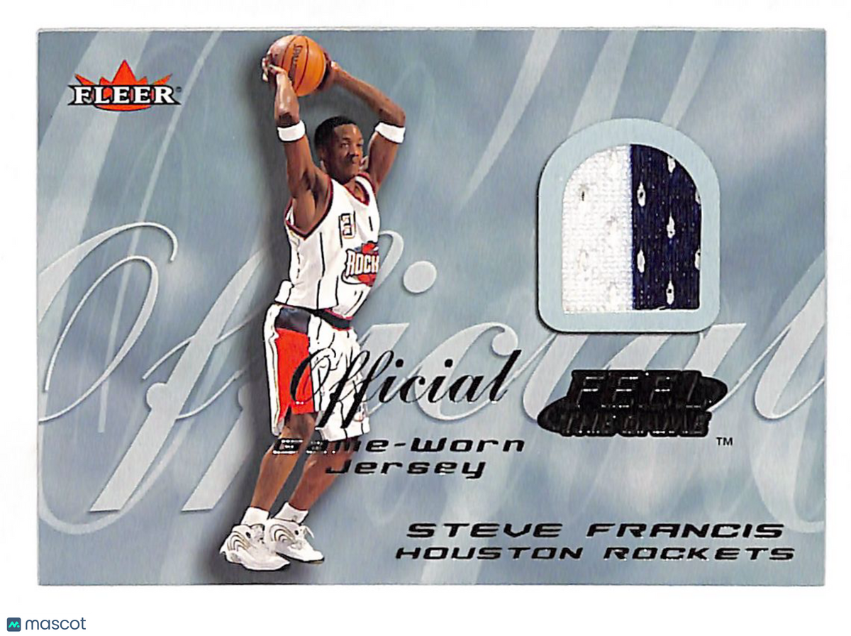 2001 Fleer Feel the Game Steve Francis Patch Game-Worn Jersey Rockets