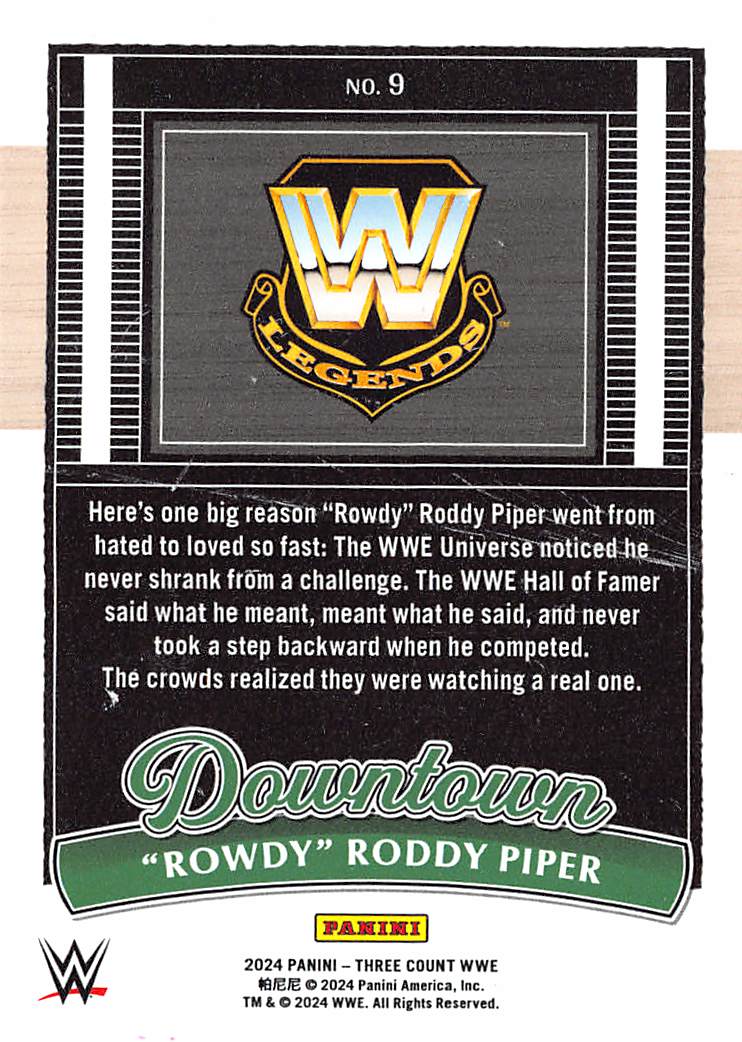 2024 Panini Three Count WWE Roddy Piper "Rowdy" Roddy Piper Downtown #9