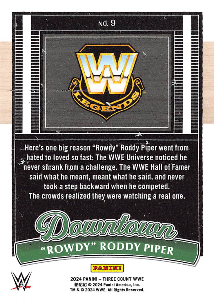 2024 Panini Three Count WWE Downtown Roddy Piper "Rowdy" Roddy Piper Downtown #9