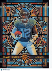 2025 Panini Mosaic Prizm Travis Hunter Stained Glass Rookie RC #12 Jaguars