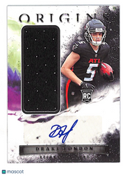 2022 Panini Origins Football Drake London Patch Autograph Rookie RC #162 Falcons