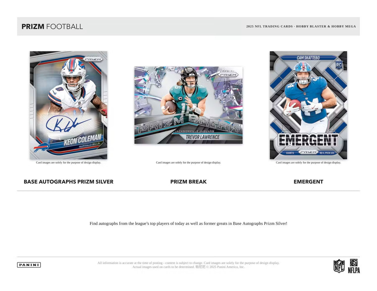 2025 Panini Prizm Football Hobby Blaster Box (Orange Ice!)