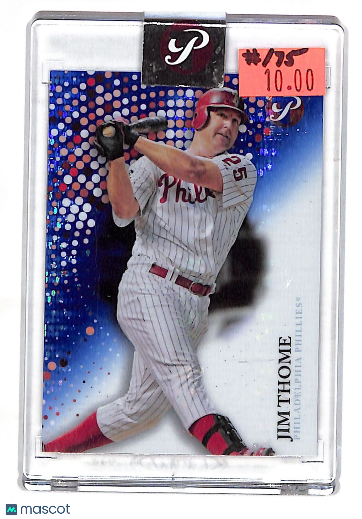 2022 Topps Pristine Jim Thome Blue /75 #78 Philadelphia Phillies