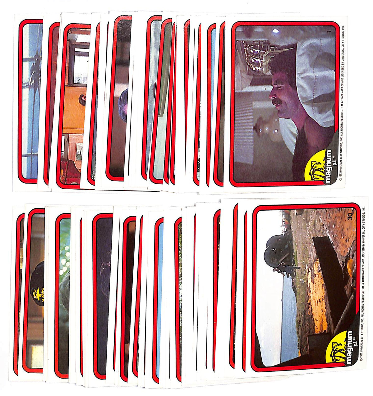 1981-83 Magnum P.I. Universal City Studios Complete Set #1-66