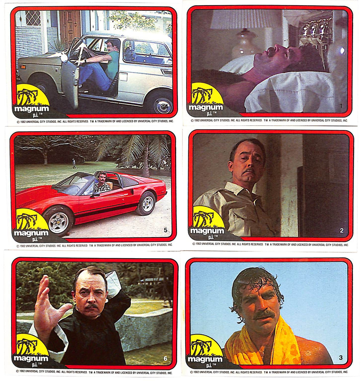 1981-83 Magnum P.I. Universal City Studios Complete Set #1-66