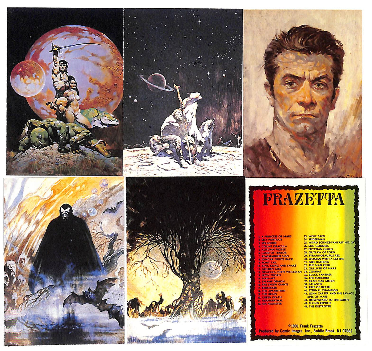1991 Frank Frazetta By Comic Images Complete Set #1-90