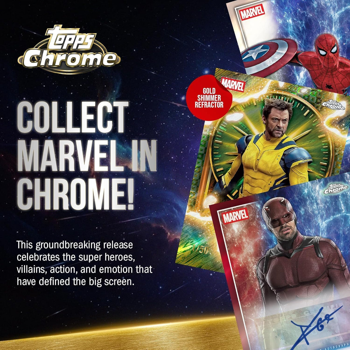 Topps 2025 Topps Marvel Studios Chrome Hobby Box