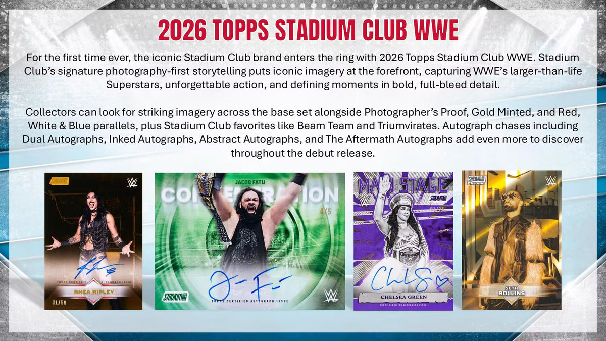 2026 Topps Stadium Club WWE Wrestling Mega Box