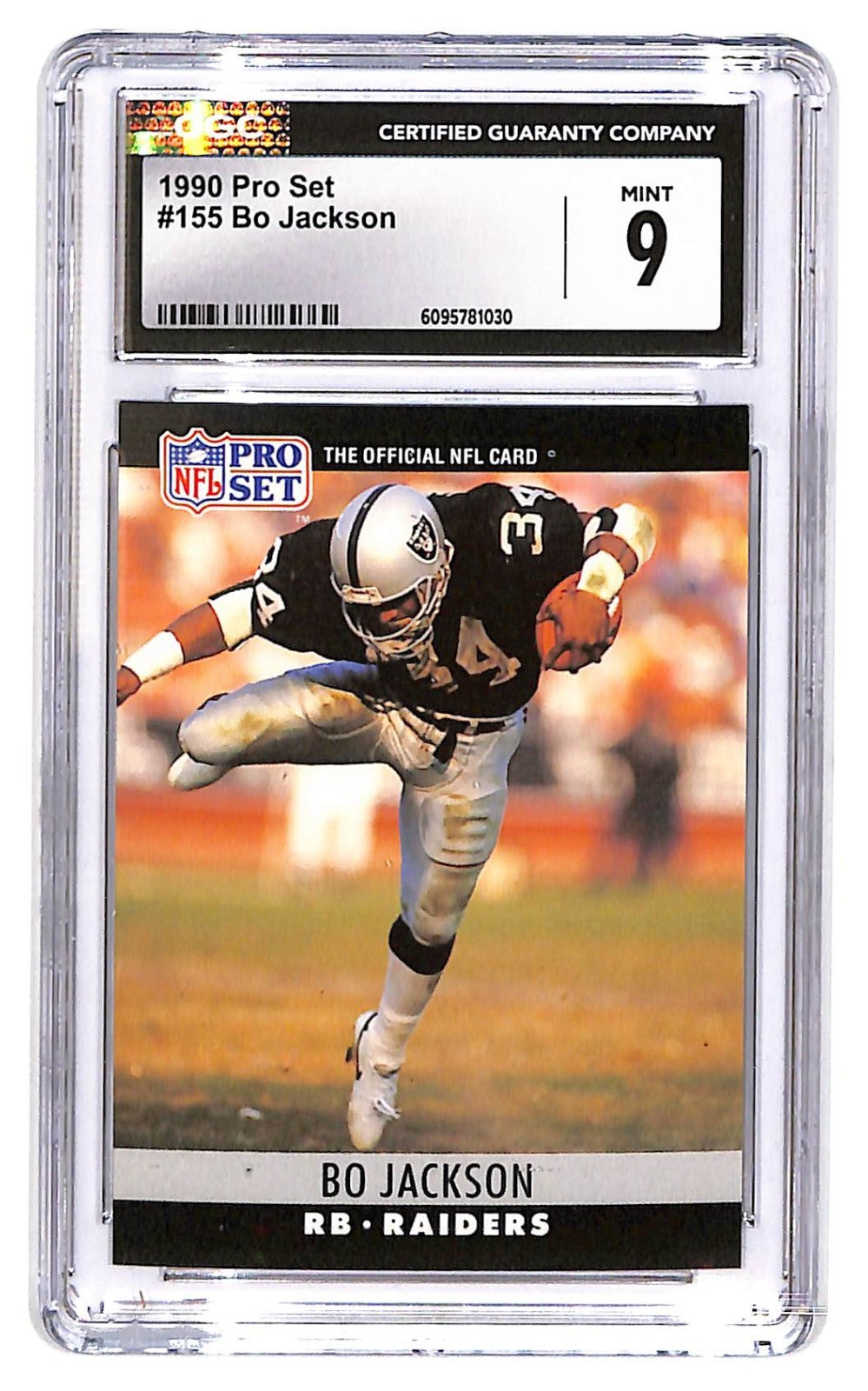1990 Bo Jackson Pro Set - #155 CGC Mint 9